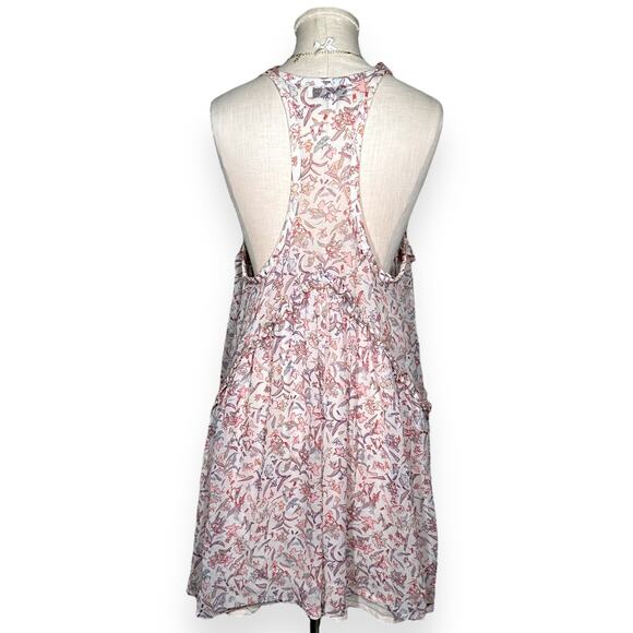 IRO PARIS Baden Dress Ruffle Trim Floral Mini Dress Lace Up V-Neck Coquette 8 - Picture 8 of 13